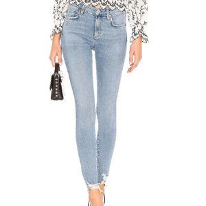 AGOLDE Sophie 26 High Rise Skinny Jeans Scheme Medium Wash Fray